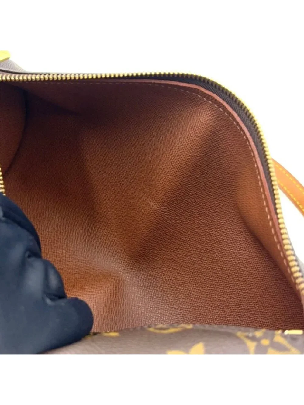 Louis Vuitton Monogram Vintage Leather Brown Handbag Gold